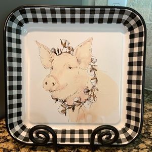 Metal Farmhouse Decorative Tray